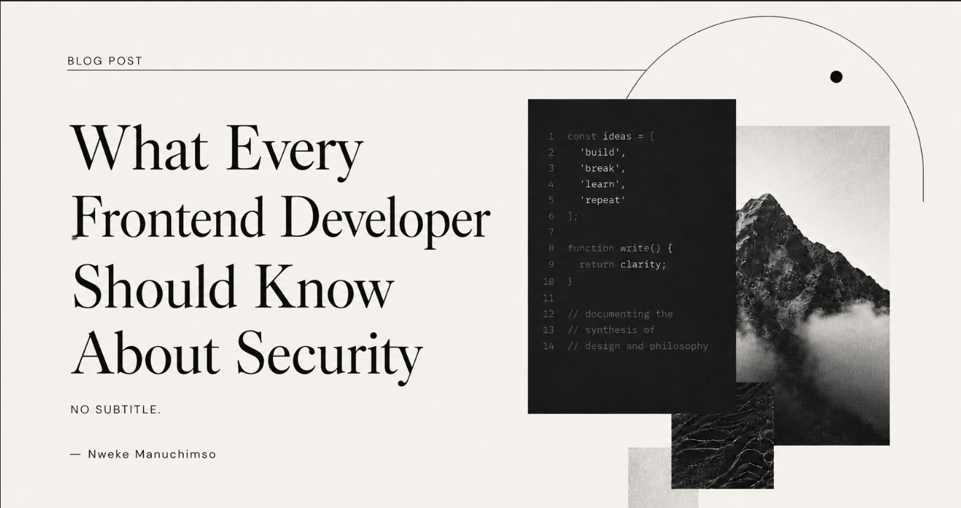 What Every Frontend Developer Should Know About Security